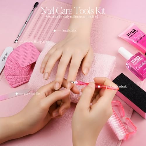 FANDAMEI Professional Cuticle Remover Kit - 50 PCS Manicure Tools