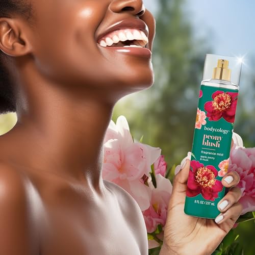 Bodycology Peony Blush Fragrance Body Mist 8oz - Long Lasting Floral & Fruity Scent