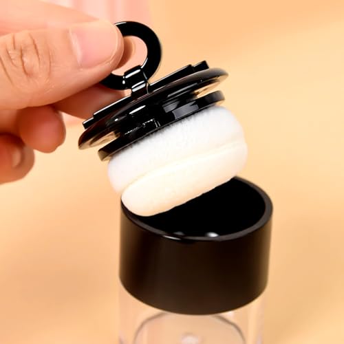 8 Pcs Loose Powder Containers, Makeup Powder Container, Plastic Mini Loose Empty Travel Containers with Puff, Small Makeup Refillable Case Container for Blusher Make up Accommodative Powders
