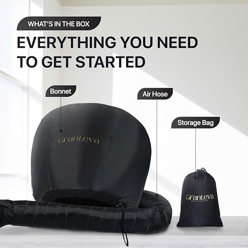 Hooded Hair Dryer Diffuser Cap with Headband - Reduces Heat Around Ears for Fast, Deep Conditioning, Curly Hair