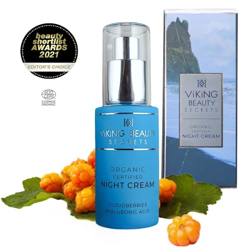 Night Cream - Anti Aging Night Face Cream with Nordic Antioxidant Berries - Hyaluronic Acid Night Cream Moisturizer for Face to Replenish Lost Moisture - 1 Fl Oz