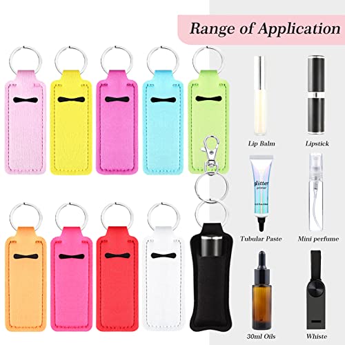 Chapstick Holder Lip Balm Sleeves Pouch Portable Lipstick Lip Gloss Holder Bags With Clip for Women