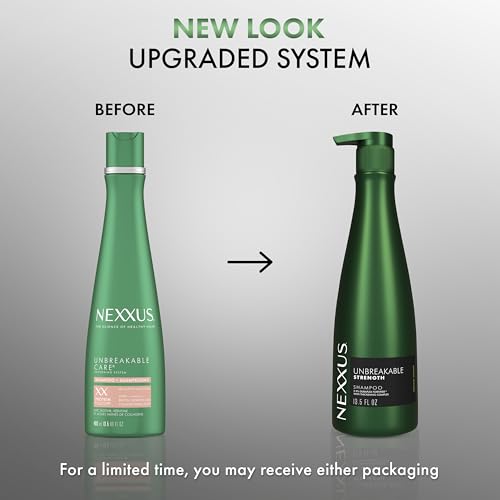 Nexxus Unbreakable Care Anti-Breakage Shampoo With Keratin, Collagen, Biotin For Fine And Thin Hair Sulfate Free Shampoo 13.5 oz