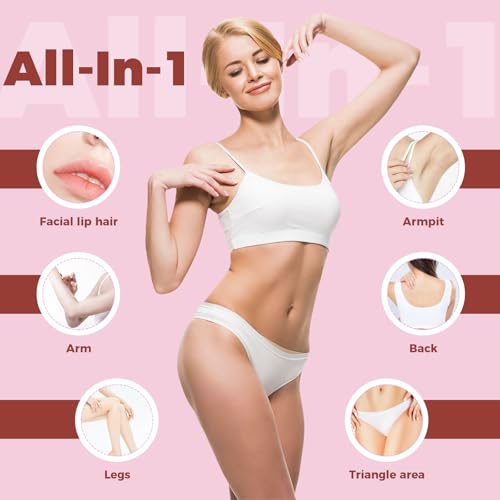 2.5lb Wax Beads, Hard Wax Beads for Coarse Hair Removal and Sensitive Skin- Waxing Beads for Women Men - Hard Wax Recommended for Full Body Bikini Brazilian Waxing (Rose)