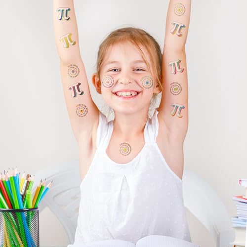 Pi Day Temporary Tattoos - 600 Pc Bulk Sticker Pack