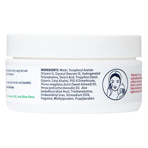 De La Cruz Vitamin E Cream Moisturizer for Face and Neck - Moisturizing Skin Care for All Skin Types - Made in USA (Pack of 2)