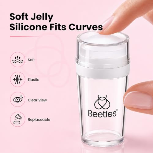 Beetles French Tip Silicone Nail Stamp Set - Clear A - 3 Pcs for Nail Art