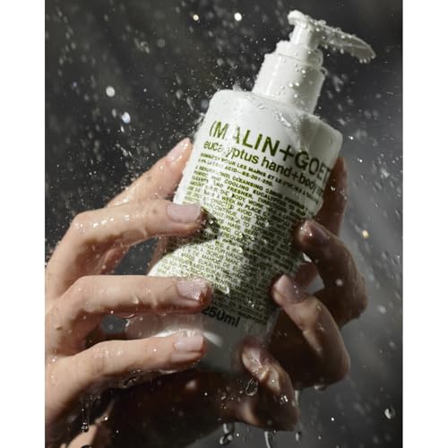 MALIN+GOETZ Eucalyptus Hand+Body Scrub | Resurfacing Cleanser Lactic Acid, Mandelic Acid, Pumice + Niacinamide | Deeply Cleanses, Smooths + Brightens | Vegan, Cruelty-Free, Paraben-Free (8.5 Fl Oz)