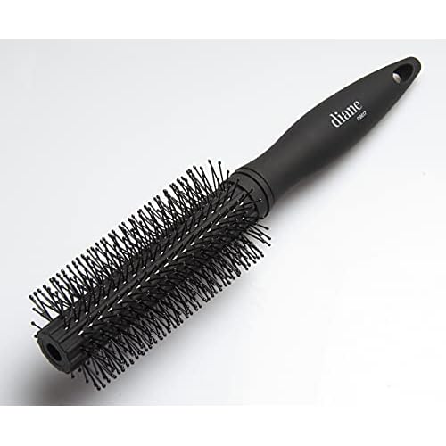 Diane Charcoal Soft Touch Handle Collection Round Brush, 1 Count (Pack of 1)