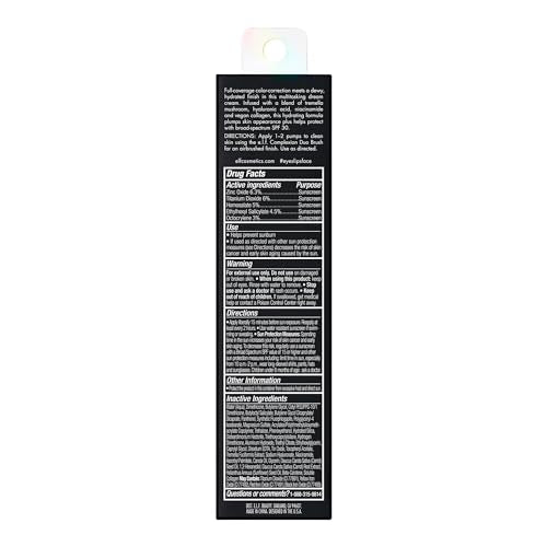 e.l.f. Hydrating Camo CC Cream SPF 30 - Full Coverage Foundation, Light 210N