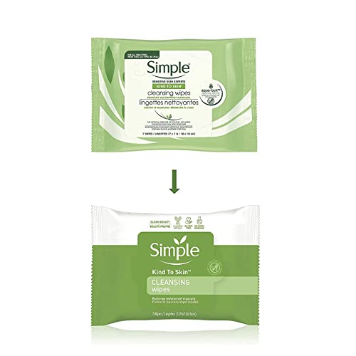 Simple Facial Wipes Micellar, 25 Count (Pack of 6)