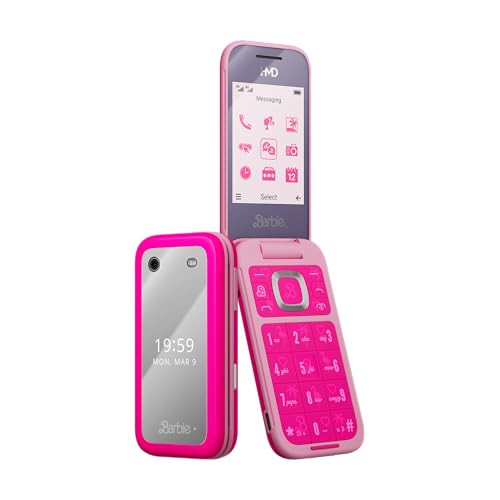 HMD Barbie Flip Phone - Unlocked International Version, Pink