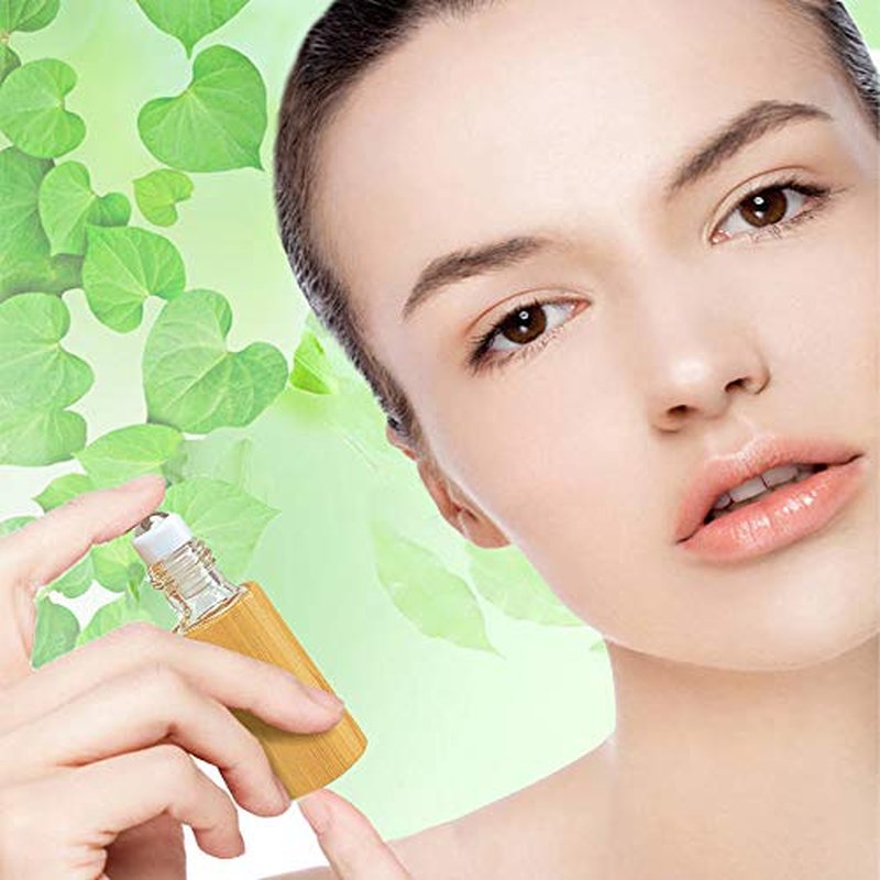 Bamboo Essential Oil Roller Bottles - 5ML, 12 Pack