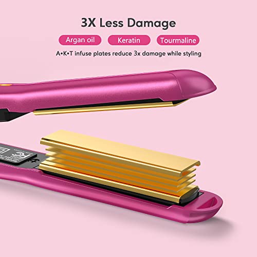 Terviiix Mini Flat Iron 1/2" Adjustable Temperature Travel Hair Straightener