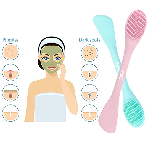 MSQ Silicone Face Mask Brush 2-Pack | Soft Facial Cleanser