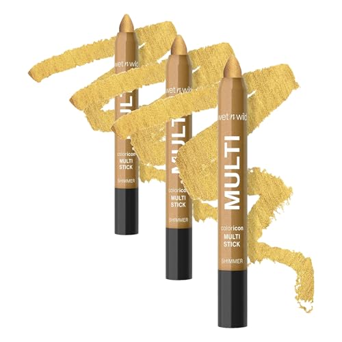 wet n wild Color Icon Cream Multistick Eyeshadow Gold (Pack of 3)