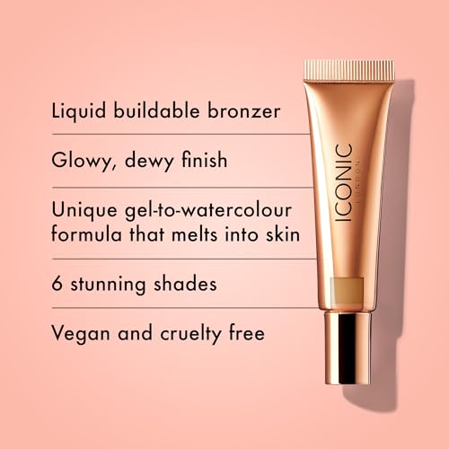 ICONIC LONDON Sheer Bronze Liquid Bronzer - Buildable Glow 0.42 Fl Oz