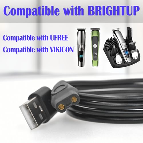 Charger Cable Compatible with Ufree/Brightup/VIKICON Beard Trimmer All-in-one Multifunctional Grooming kit Hair Clippers USB Cable