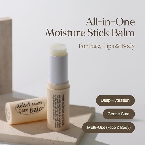 LU'PIUM Relief Multi Care Stick Balm ? Vegan Moisturizing & Soothing Balm with Cica, Ceramide & 99% Natural Oils for Dry or Sensitive Skin