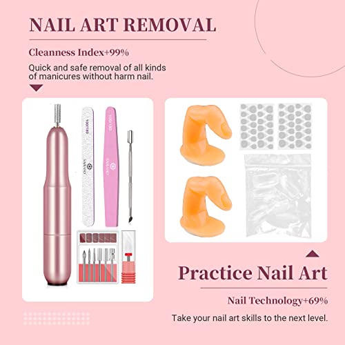 Saviland Nails Kit Acrylic Set with U V Light and Drill - Nail Kit Set Professional Acrylic with Everything for Acrylic Nails Acrylic Powder Set for Home DIY Salon (Without Acrylic Liquid)