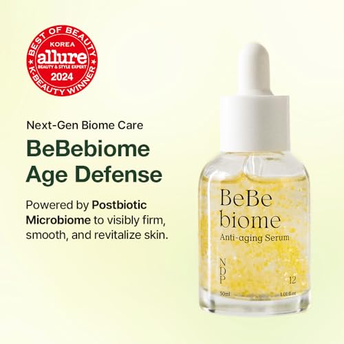 NDP Microbiome Ampoule Serum | Bebebiome Postbiotics for Antiaging, Youth Activating, Beta-Carotene, Wrinkle Care, Korean Skincare (30ml / 1.01 Fl oz)