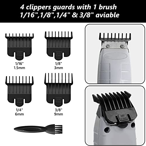 Clipper Guards Set for Andis T Outliner - 4 Sizes (1/16" to 3/8")