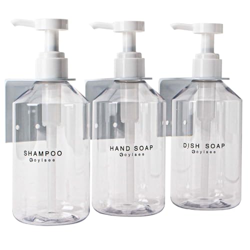3-Chamber Wall-Mounted Shampoo & Conditioner Dispenser