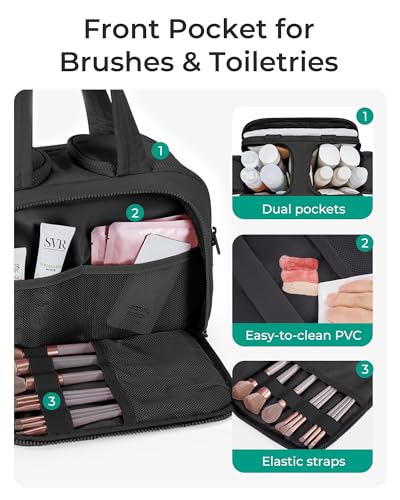 BAGSMART Travel Toiletry Bag Large 11.8" Organizer