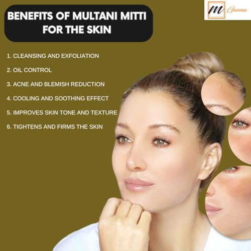100% Natural Purified Multani Mitti Mud | Fullers Earth Clay Powder Cosmetic Grade | Natural Face Mask 454 GMS / 1 LBS
