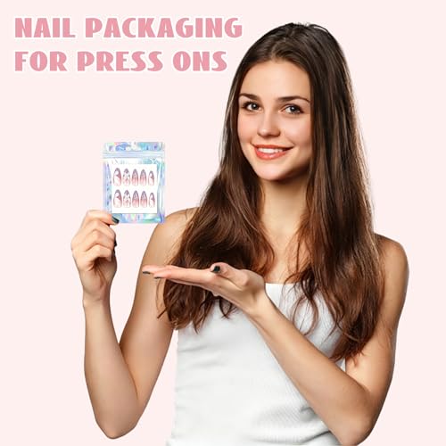 Press On Nail Packaging Kit - 100 Bags, 100 Cards & Tapes