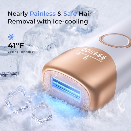 Ubroo Laser Hair Removal Device for Women - Gold - Visible Results in 2 Sessions