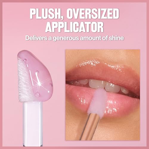 Revlon Super Lustrous Glimmer Lip Oil 001 Candy Hearts - Hydrating Shine, Plumping, Lightweight