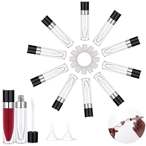 10Pcs 6.4ml Empty Lip Gloss Tubes with Wand & Stopper