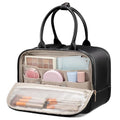 LOVEVOOK Waterproof Leather Travel Toiletry Bag for Women, Large Makeup Organizer