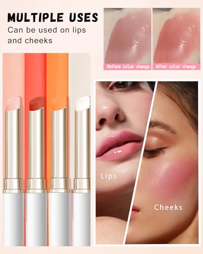 PH Color Changing Lipstick & Cheek Gloss - Long Lasting Hydration