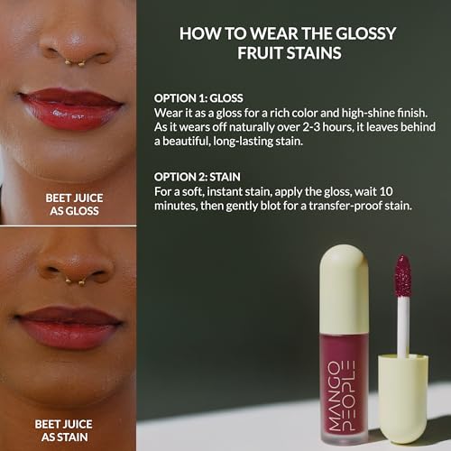 Mango People Hydrating Glossy Fruit Lip Stain - 2-in-1 Tint & Gloss