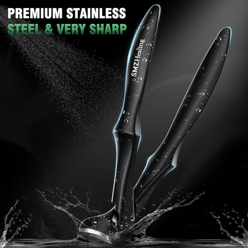 Toenail Clippers for Seniors & Thick Nails - 6PC Set with Long Handle