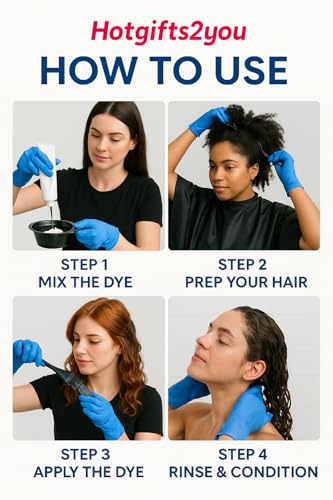 Professional Hair Dye Kit - 6-Piece Salon Coloring Set