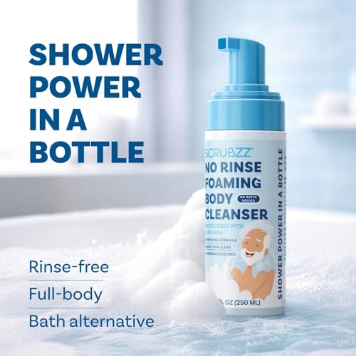 Scrubzz No Rinse Body Wash, 8.5 fl oz – Gentle Waterless Cleanser