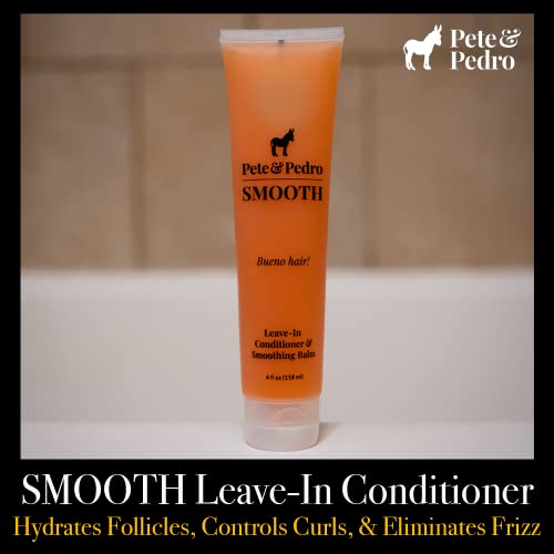 Pete & Pedro SMOOTH Leave-In Hair Conditioner, 4 oz - Nourishing & Frizz Control