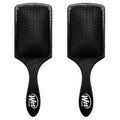 Wet Brush Paddle Detangler Hair Brush, Black, Ultra-Soft IntelliFlex Bristles with AquaVent Design, Great For Treatment & Mask Application, Women, Men, Wet, Dry and Damaged Hair, (Pack of 2)