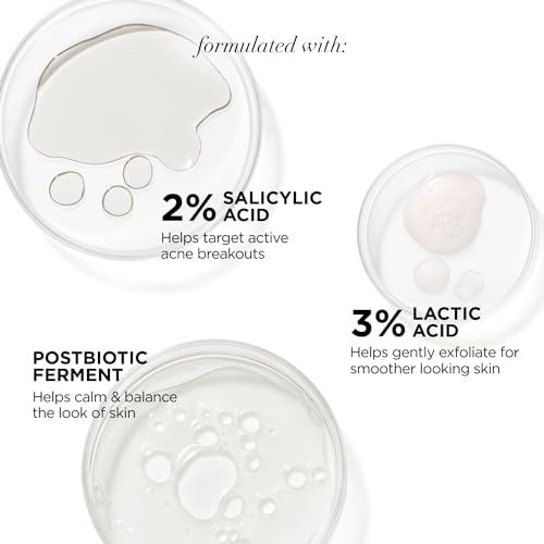 IT Cosmetics Bye Bye Breakout Acne Treatment Face Serum -With 2% Salicylic Acid & 3% Lactic Acid - Helps Reduce Pimples in 3 Days & Fades Look of Post-Acne Marks in 8 Weeks - 1 Fl. Oz