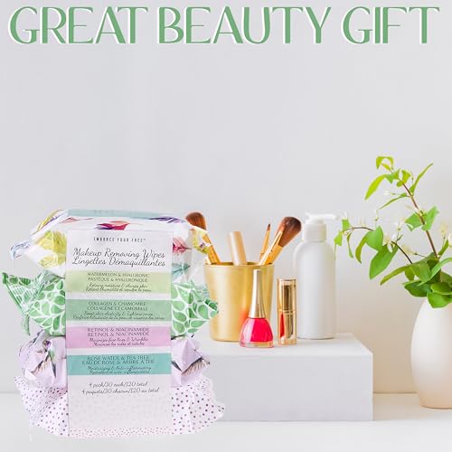 120pc Makeup Remover Wipes Variety Pack - 4 Nourishing Formulas