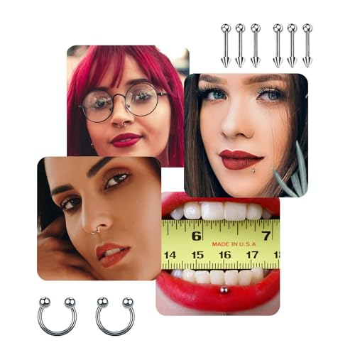 Body Piercing Kit - 84/98/120PCS Tools for Nose, Tongue, Lip, Ear, Eyebrow & More