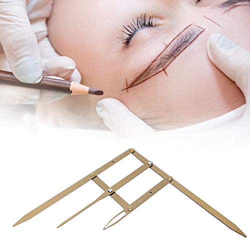 Eyebrow Tattoo Ruler Microblading Measure Tool Gold