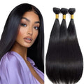 Straight Human Hair Bundles 12 14 16 Inch Virgin Hair