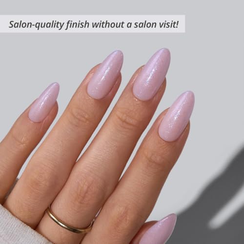 BTArtbox Press On Nails Almond Glitter Purple 32ct