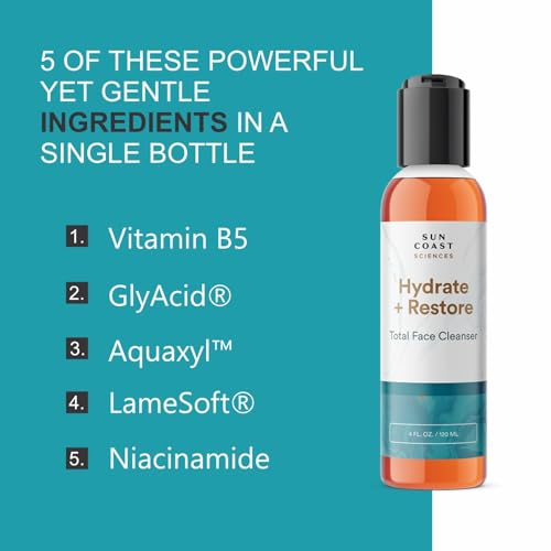Sun Coast Sciences Hydrate + Restore Facial Cleanser with Niacinamide - 4 Fl Oz