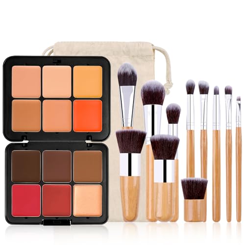 FantasyDay 12 Color Full Coverage Concealer Palette & 11 Brush Set