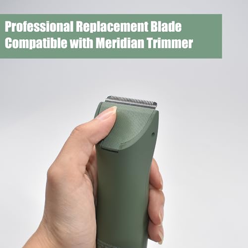 3Pcs Replacement Blades Compatible with Meridian Trimmer, Hygienic Ceramic Replacement Blades for Meridian Body Trimmer, Green